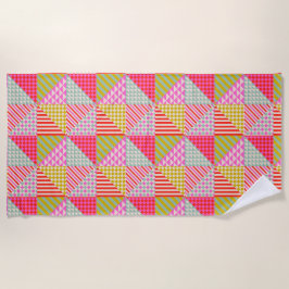 Farbenfrohes Patchwork-Strandtuch | Sommer & Urlau Strandtuch