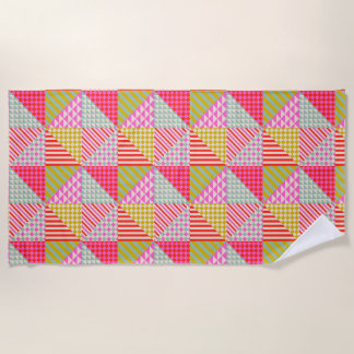 Farbenfrohes Patchwork-Strandtuch | Sommer & Urlau Strandtuch
