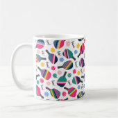 Farbenfrohes Pickleball-Muster Kaffeetasse (Links)