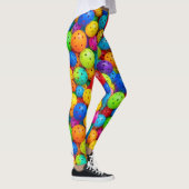 Farbenfrohes Pickleball-Muster Leggings (Rechts)
