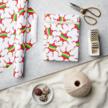 Farbenfrohes Piñata-Geschenkpapier für Las Posadas