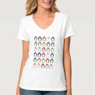 Farbenfrohes Pinguin-Muster – Süßes Regenbogentier T-Shirt