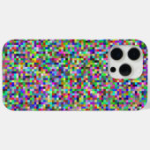 Farbenfrohes Pixelquadrat-Hintergrundmuster Case-Mate iPhone Hülle (Rückseite (Horizontal))