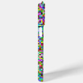 Farbenfrohes Pixelquadrat-Hintergrundmuster Case-Mate iPhone Hülle (Rückseite / Rechts)