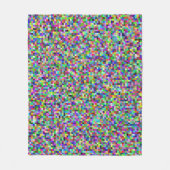 Farbenfrohes Pixelquadrat-Hintergrundmuster Fleecedecke (Vorderseite)