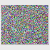 Farbenfrohes Pixelquadrat-Hintergrundmuster Geschenkpapier (Flach)