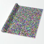 Farbenfrohes Pixelquadrat-Hintergrundmuster Geschenkpapier (Ungerollt)