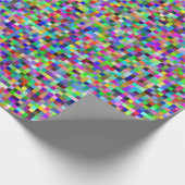 Farbenfrohes Pixelquadrat-Hintergrundmuster Geschenkpapier (Ecke)