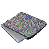 Farbenfrohes Pixelquadrat-Hintergrundmuster Laptopschutzhülle (Vorne Knopf)