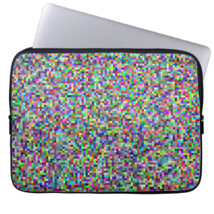 Farbenfrohes Pixelquadrat-Hintergrundmuster Laptopschutzhülle