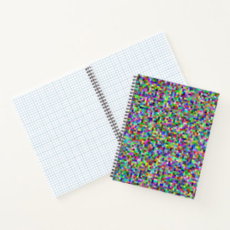 Farbenfrohes Pixelquadrat-Hintergrundmuster Notizblock