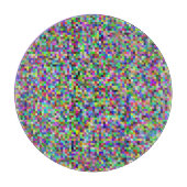 Farbenfrohes Pixelquadrat-Hintergrundmuster Schneidebrett (Vorderseite)