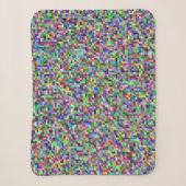 Farbenfrohes Pixelquadrat-Hintergrundmuster Sherpadecke (Vorderseite)