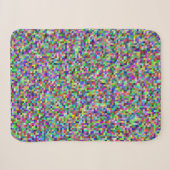 Farbenfrohes Pixelquadrat-Hintergrundmuster Sherpadecke (Vorderseite (Horizontal))