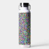 Farbenfrohes Pixelquadrat-Hintergrundmuster Trinkflasche (Vorne)