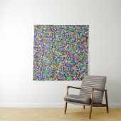 Farbenfrohes Pixelquadrat-Hintergrundmuster Wandteppich (Beispiel)