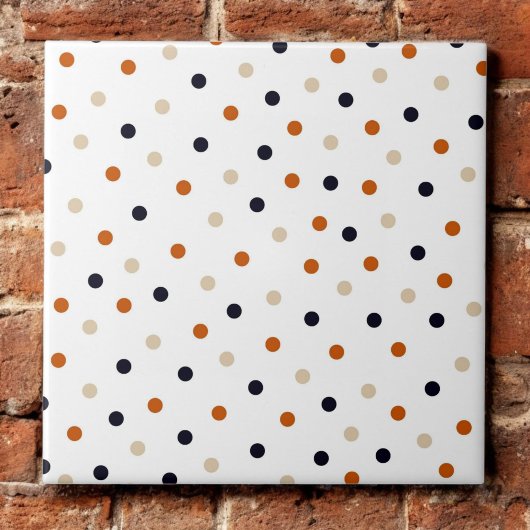 Farbenfrohes Polka-Punkte-Muster Fliese