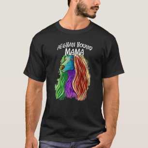 Farbenfrohes Pop-Porträt Afghanischer Windhund-Hun T-Shirt