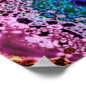 Farbenfrohes psychedelisches Fraktal Poster (Ecke)