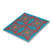 Farbenfrohes psychedelisches geometrisches Muster Fliese (Seite)