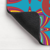 Farbenfrohes psychedelisches geometrisches Muster- Mousepad (Ecke)
