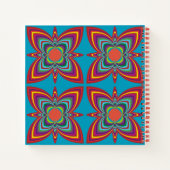 Farbenfrohes psychedelisches geometrisches Muster- Notizblock (Rückseite)