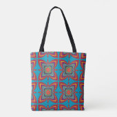 Farbenfrohes psychedelisches geometrisches Muster- Tasche (Rückseite)