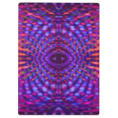 Farbenfrohes psychedelisches Muster Klemmbrett (Rückseite)