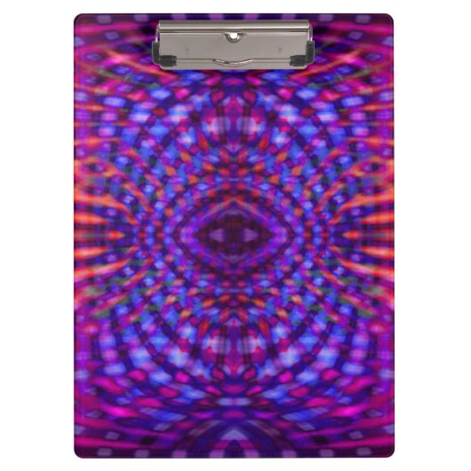 Farbenfrohes psychedelisches Muster Klemmbrett (Vorderseite)