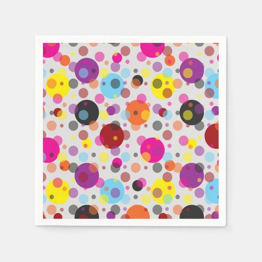 Farbenfrohes Punkte-Design Serviette (Vorderseite)