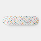 Farbenfrohes Punkte-Konfetti-Muster  Skateboard (Horizontal)