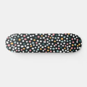 Farbenfrohes Punkte-Konfetti-Muster Skateboard (Horizontal)