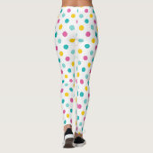 Farbenfrohes Punkte Nahtloses Muster Leggings (Rückseite)