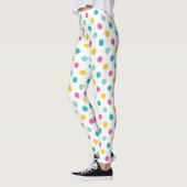 Farbenfrohes Punkte Nahtloses Muster Leggings (Links)