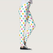 Farbenfrohes Punkte Nahtloses Muster Leggings (Rechts)