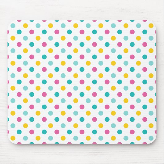 Farbenfrohes Punkte Nahtloses Muster Mousepad (Vorne)