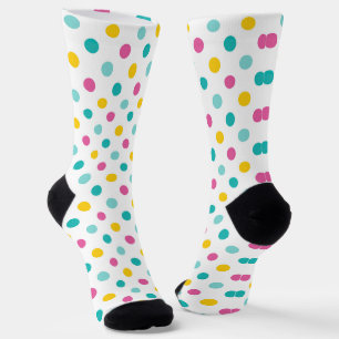 Farbenfrohes Punkte Nahtloses Muster Socken