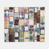 Farbenfrohes Quadratmuster Fleecedecke (Vorderseite (Horizontal))
