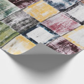 Farbenfrohes Quadratmuster Geschenkpapier (Ecke)