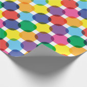 Farbenfrohes Quadratmuster Geschenkpapier (Ecke)