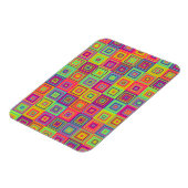 Farbenfrohes Quadratmuster Magnet (Linke Seite)