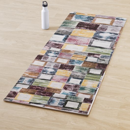Farbenfrohes Quadratmuster Yogamatte (Beispiel)