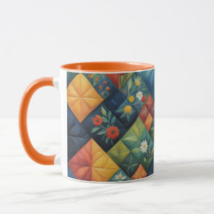 Farbenfrohes Quiltmuster - Quiltliebhaber Tasse