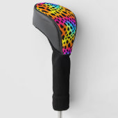 Farbenfrohes Regenbogen-Gepard-Muster Golf Headcover (angewinkelt)