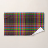 Farbenfrohes Regenbogen-Gingham-Karo-Design - Schw Badhandtuch Set (Handtuch)