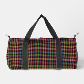 Farbenfrohes Regenbogen-Gingham-Karo-Design - Schw Duffle Bag (Vorderseite)