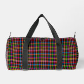 Farbenfrohes Regenbogen-Gingham-Karo-Design - Schw Duffle Bag (Rückseite)
