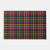 Farbenfrohes Regenbogen-Gingham-Karo-Design - Schw Fußmatte (Vorderseite)
