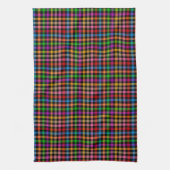 Farbenfrohes Regenbogen-Gingham-Karo-Design - Schw Geschirrtuch (Vertikal)