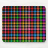Farbenfrohes Regenbogen-Gingham-Karo-Design - Schw Mousepad (Vorne)
